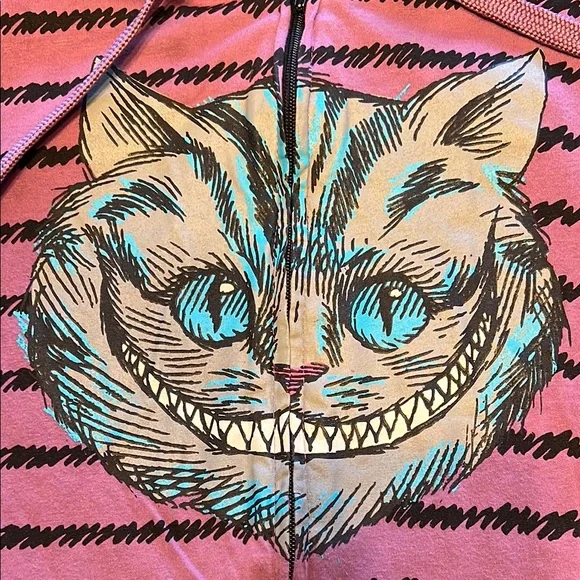 REVERSIBLE Cheshire Cat Zip Hoodie - Picture 4 of 6